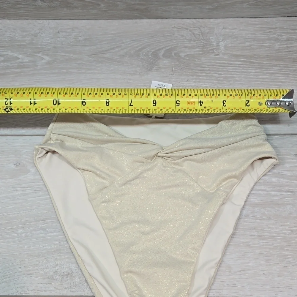 NWOT L Space Women Anthropologie Bitsy Cut Swim bottom Sz XS